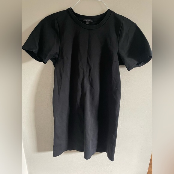 COS Dresses & Skirts - COS Black Thick Jersey Dress 100 % cotton Black Short Sleeve Dress NEW no tag